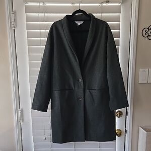 NWT Old Navy Gray Faux Wool Coat - Size XL